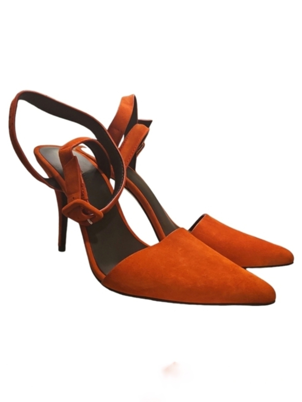 ALEXANDER WANG | Red Suede Ankle Strap Heels in Size EU 37 / US 6.5